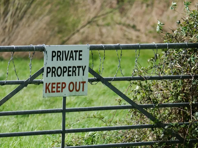 private property sign